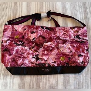 NWT Victoria’s Secret Floral Satin Tote Bag
